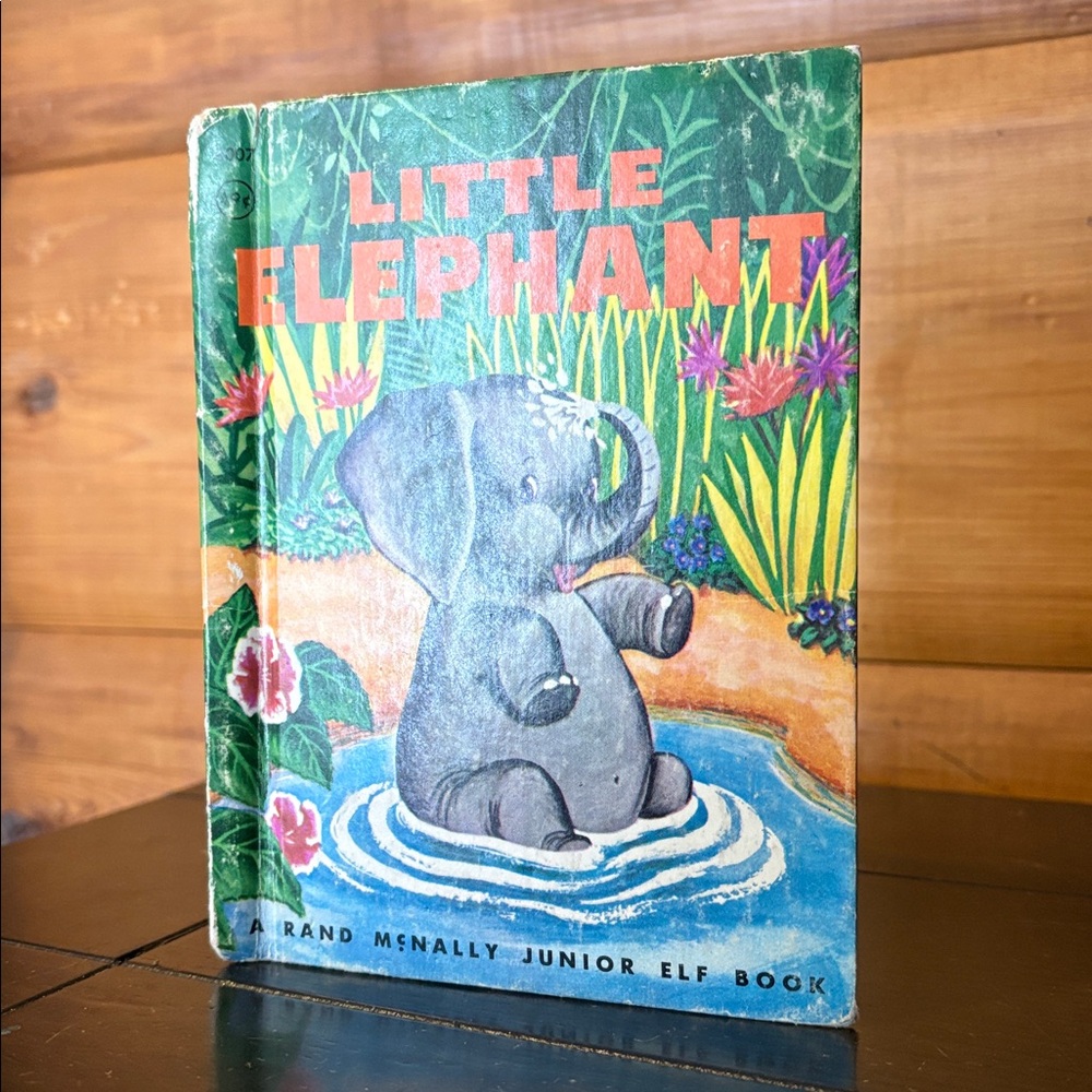 1959 Little Elephant by Jessica Potter Broderick, Rand McNally Junior Elf Book